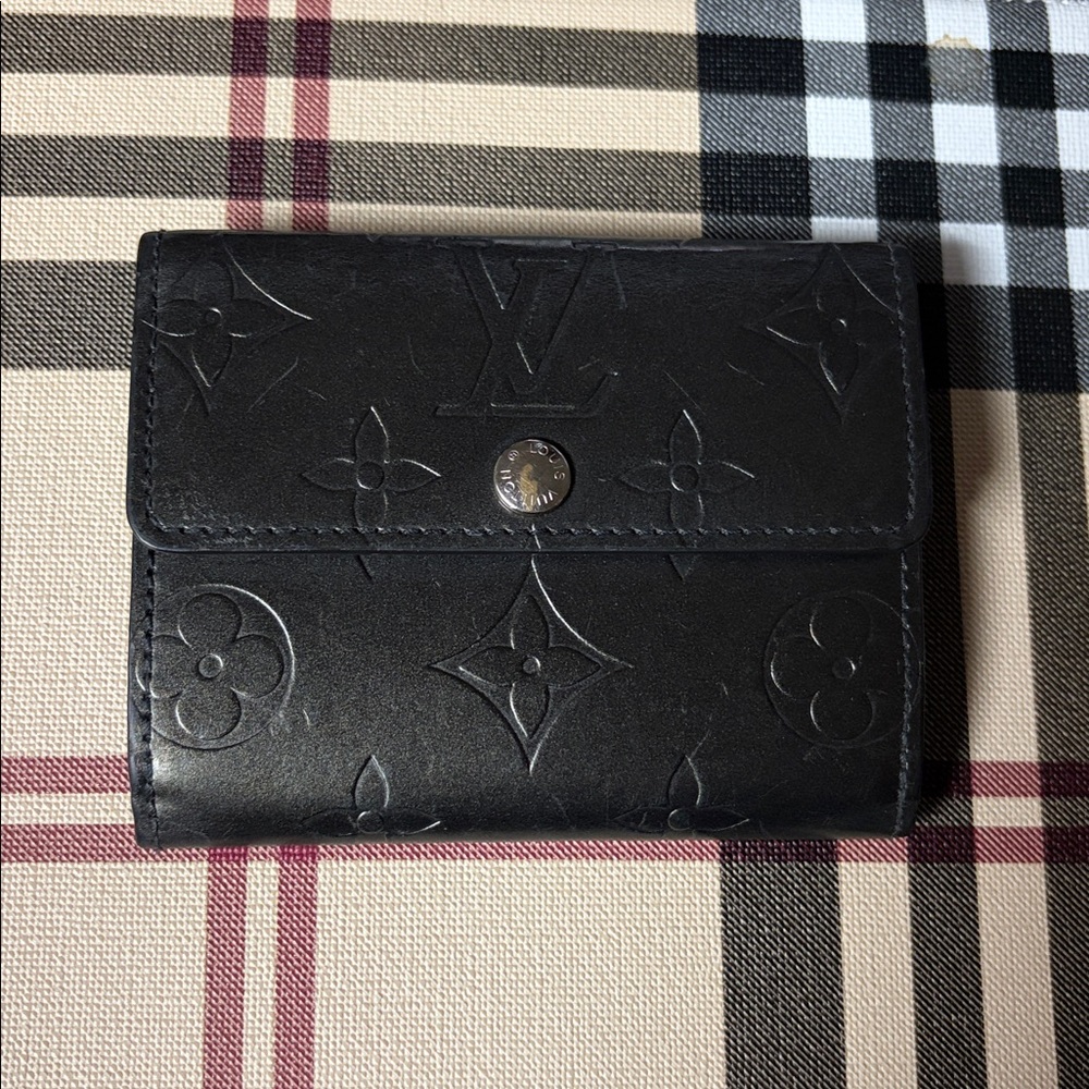 Louis Vuitton Black Embossed Wallet